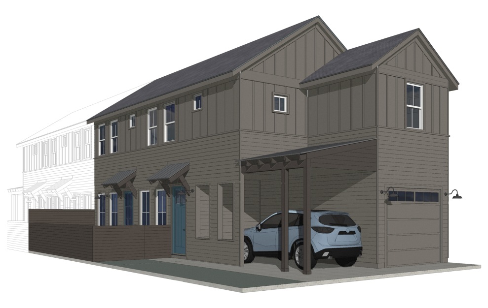 Three Bedroom Farmhouse (C2U) - 3 bedroom floorplan layout with 2.5 baths and 1521 square feet. (Floor 1)